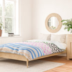 Abstract hand drawn shapes doodle pattern Duvet Cover Gallery Image 2