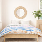Abstract hand drawn shapes doodle pattern Duvet Cover Gallery Image 3