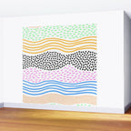 Abstract hand drawn shapes doodle pattern Wall Mural Gallery Image 2