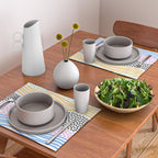 Abstract hand drawn shapes doodle pattern Placemat Gallery Image 2