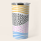 Abstract hand drawn shapes doodle pattern Travel Mug Gallery Image 1