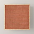 Geometric Art, Colorful Stripes, Terracotta Mini Art Print Gallery Image 1