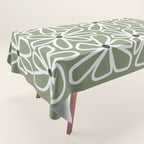 Daisy chain - sage Tablecloth Gallery Image 1