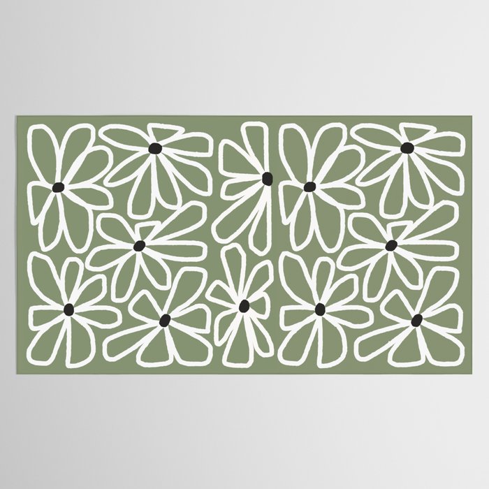 Daisy chain - sage Tablecloth Gallery Image 2