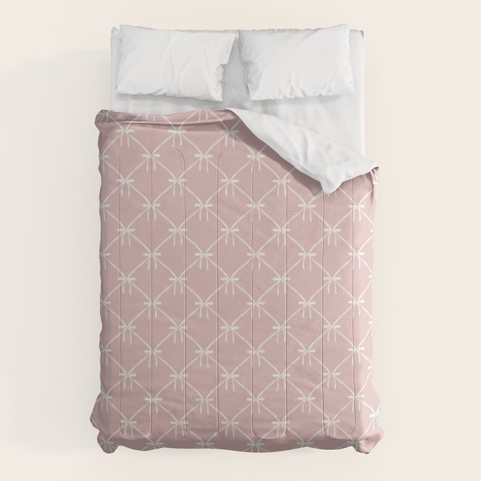 Bows & Ribbons Pattern LVII Pastel Pink Comforter Gallery Image 1