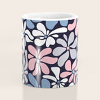 Abstract Flower, Navy, Blue, Pink, Gray, White Coffee Mug Gallery Image 4