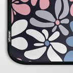 Abstract Flower, Navy, Blue, Pink, Gray, White Laptop Sleeve Gallery Image 3