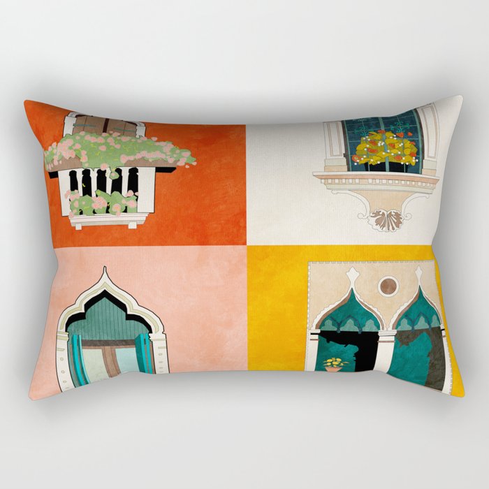 venice windows Rectangular Pillow Gallery Image 1