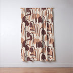 Linocut Tulip Pattern #2 Window Curtain Gallery Image 3