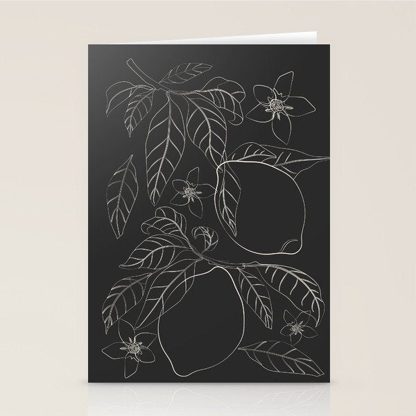Lemons - Line Art 1 Stationery Card Gallery Image 2