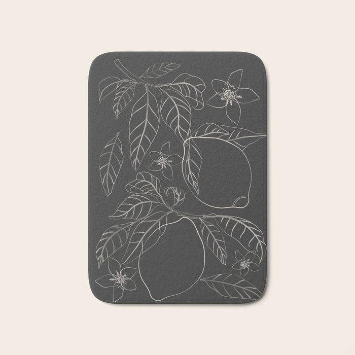 Lemons - Line Art 1 Bath Mat Gallery Image 1