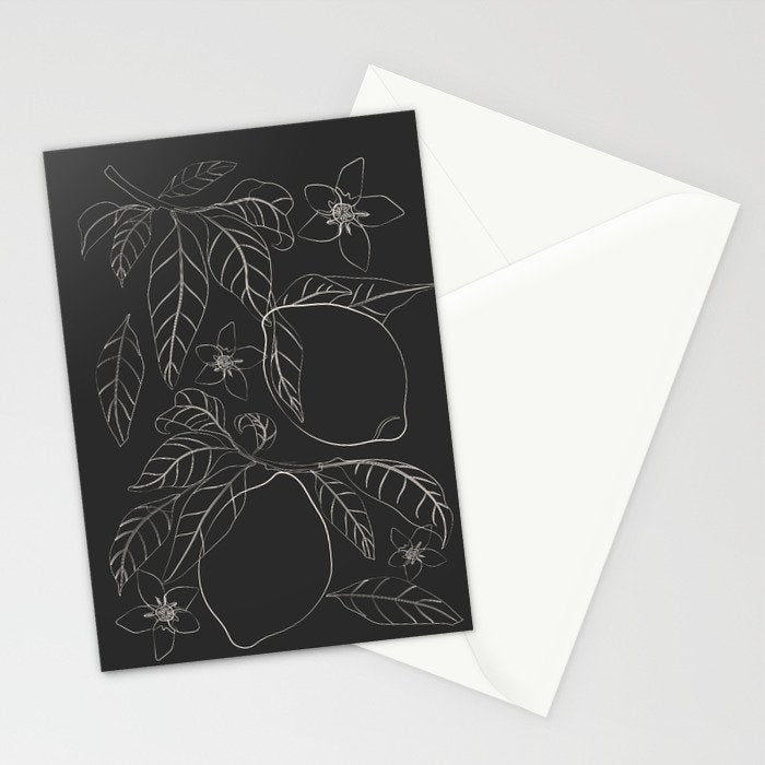 Lemons - Line Art 1 Stationery Card Gallery Image 2