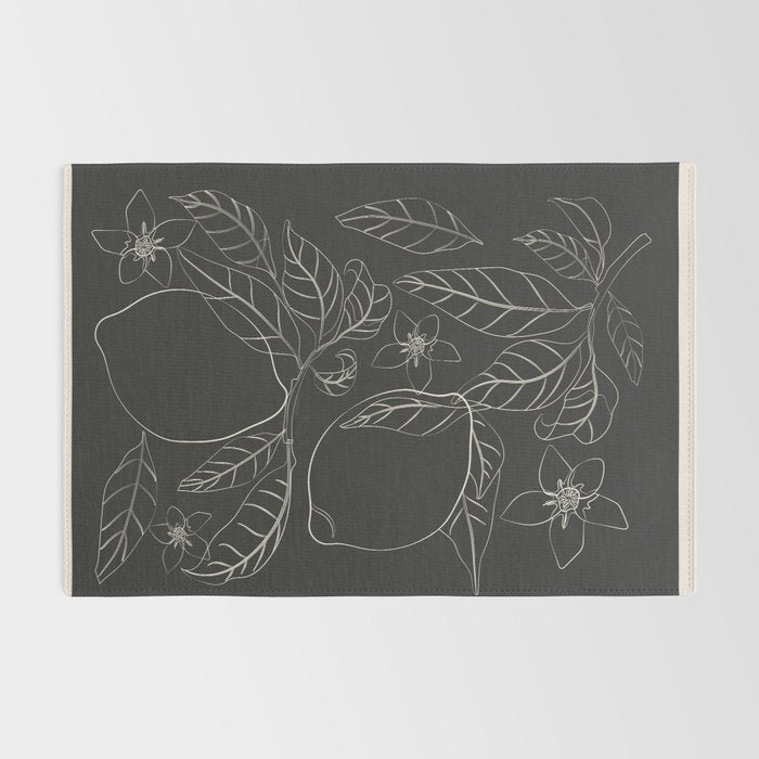 Lemons - Line Art 1 Rug Gallery Image 2