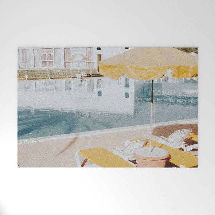 vintage summer poolside Welcome Mat Gallery Image 1