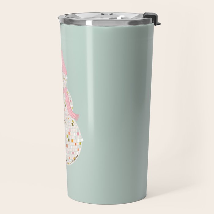 Disco Ball Snowman Travel Mug Gallery Image 2