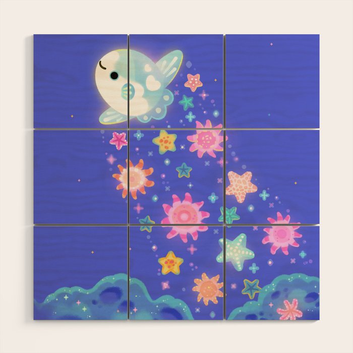 Sun and star Wood Wall Art Gallery Image 1