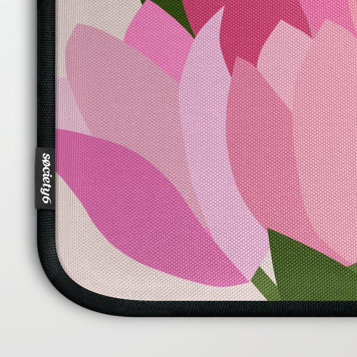 Fresh Tulips - Abstract Floral Pink Preppy Flowers Laptop Sleeve Gallery Image 3