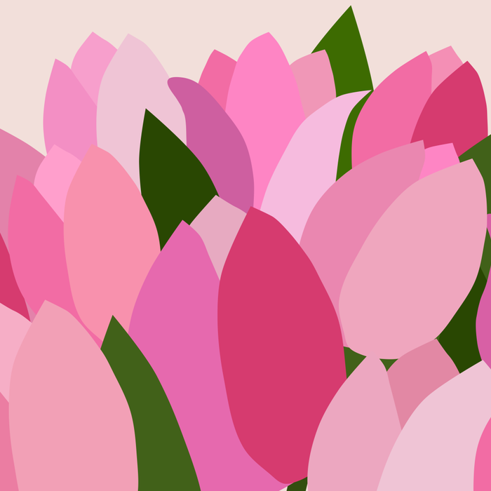 Fresh Tulips - Abstract Floral Pink Preppy Flowers Coffee Mug Gallery Image 2