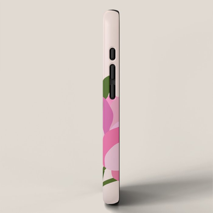 Fresh Tulips - Abstract Floral Pink Preppy Flowers iPhone Case Gallery Image 2