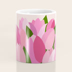 Fresh Tulips - Abstract Floral Pink Preppy Flowers Coffee Mug Gallery Image 4