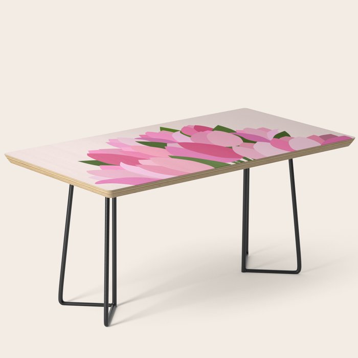 Fresh Tulips - Abstract Floral Pink Preppy Flowers Coffee Table Gallery Image 1
