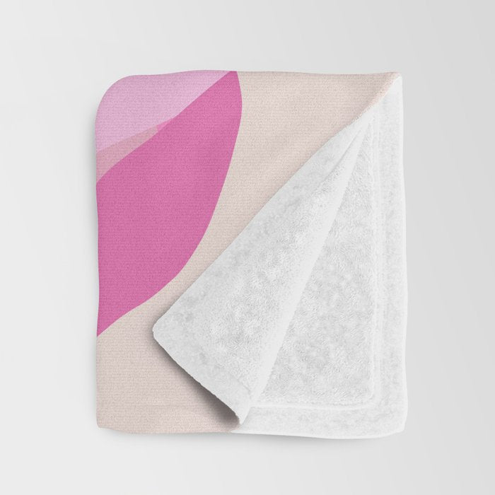 Fresh Tulips - Abstract Floral Pink Preppy Flowers Throw Blanket Gallery Image 3