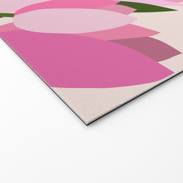 Fresh Tulips - Abstract Floral Pink Preppy Flowers Welcome Mat Gallery Image 2