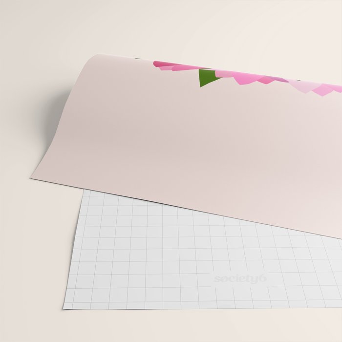 Fresh Tulips - Abstract Floral Pink Preppy Flowers Wrapping Paper Gallery Image 2