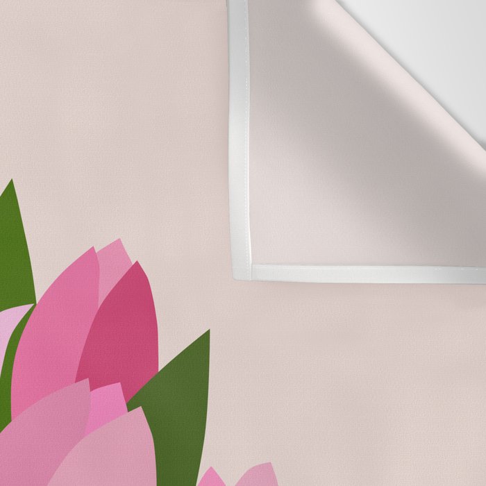 Fresh Tulips - Abstract Floral Pink Preppy Flowers Wall Tapestry Gallery Image 3