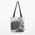 Balancing / Gray on White Tote Bag Gallery Image 2