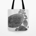 Balancing / Gray on White Tote Bag Gallery Image 1