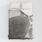 Balancing / Gray on White Duvet Cover Gallery Image 6