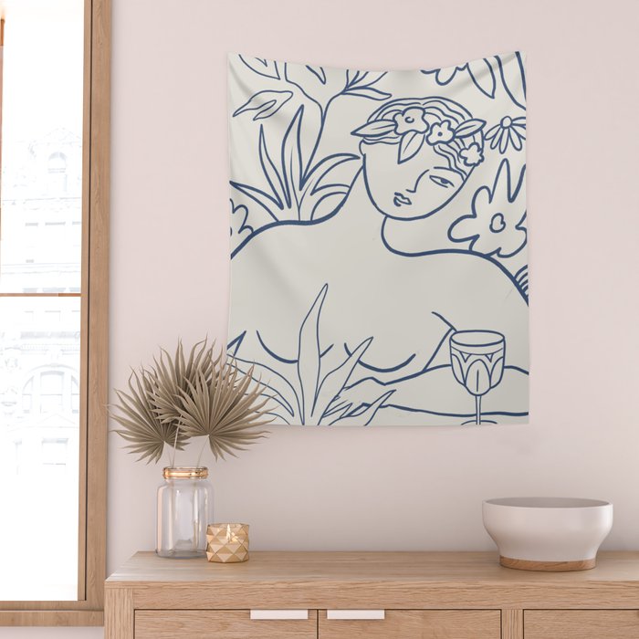 Time for some Wine Wall Tapestry Gallery Image 2