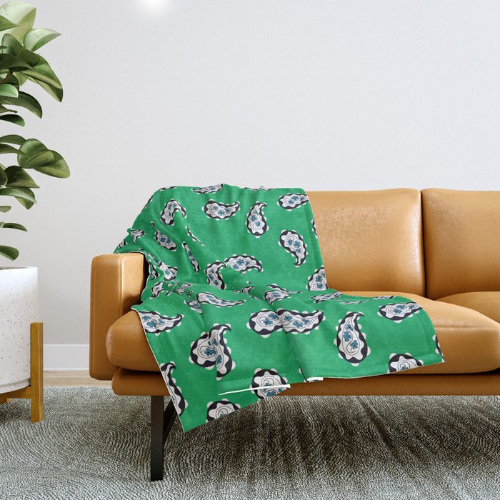 Leafy Whirls 1 Throw Blanket Gallery Image 1