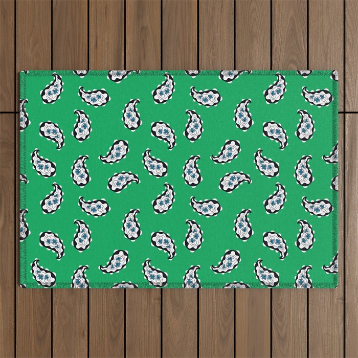 Leafy Whirls 1 Outdoor Rug Gallery Image 1