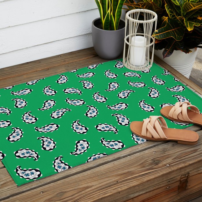 Leafy Whirls 1 Outdoor Rug Gallery Image 2
