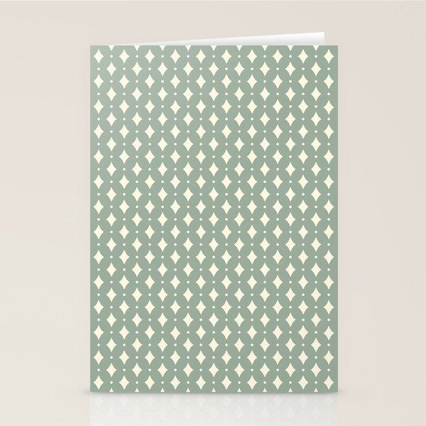 Vintage Stars XIII Sage Green Stationery Card Gallery Image 1