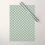 Vintage Stars XIII Sage Green Wrapping Paper Gallery Image 1