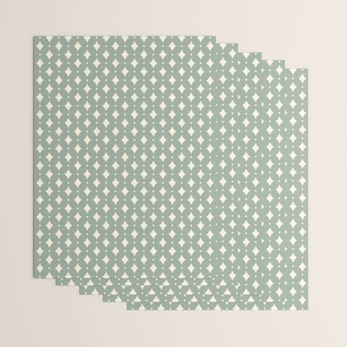 Vintage Stars XIII Sage Green Wrapping Paper Gallery Image 3