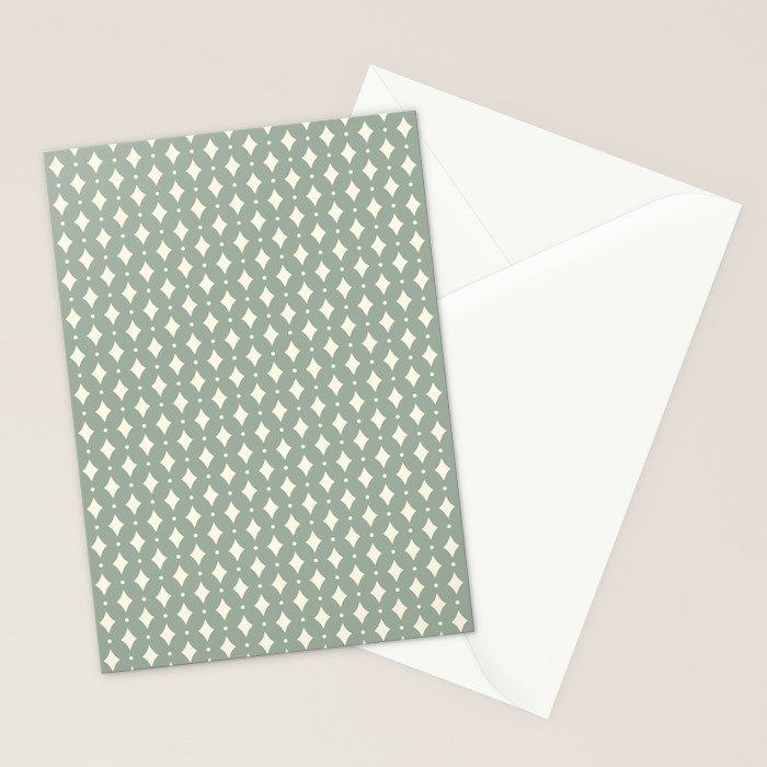Vintage Stars XIII Sage Green Stationery Card Gallery Image 2