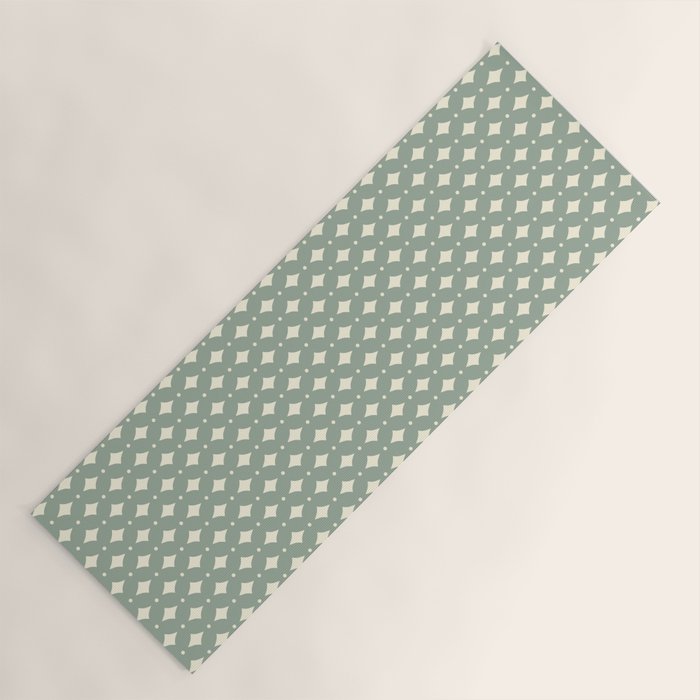 Vintage Stars XIII Sage Green Yoga Mat Gallery Image 1