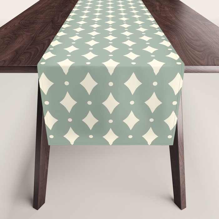 Vintage Stars XIII Sage Green Table Runner Gallery Image 1