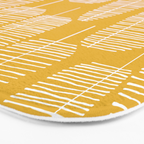 Mid Century Modern Forest Yellow Bath Mat Gallery Image 3