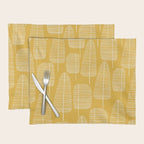 Mid Century Modern Forest Yellow Placemat Gallery Image 1