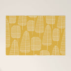 Mid Century Modern Forest Yellow Welcome Mat Gallery Image 1