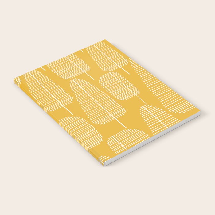 Mid Century Modern Forest Yellow Notebook Gallery Image 1