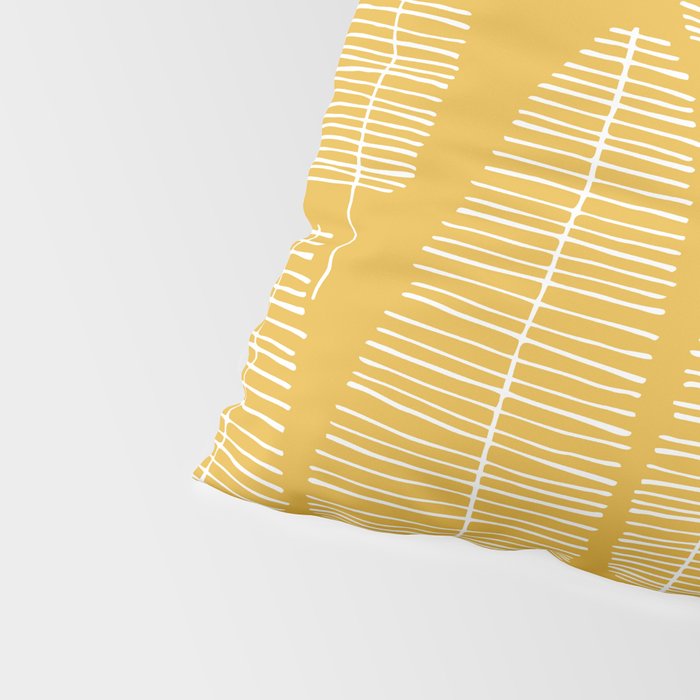 Mid Century Modern Forest Yellow Pillow Sham Gallery Image 4