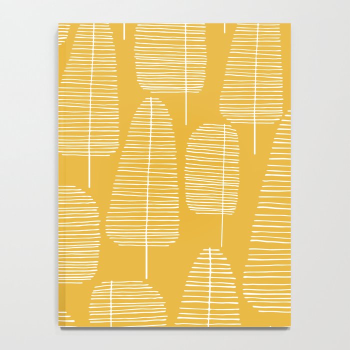 Mid Century Modern Forest Yellow Notebook Gallery Image 4