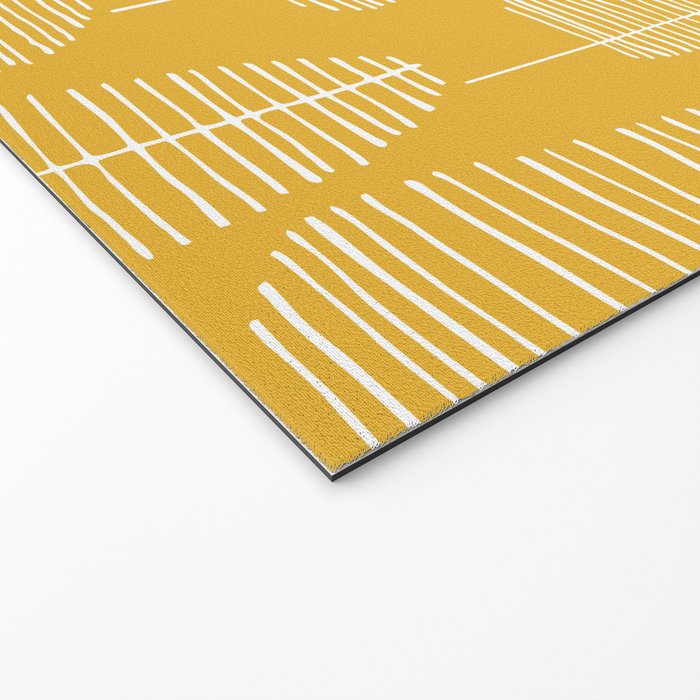 Mid Century Modern Forest Yellow Welcome Mat Gallery Image 2