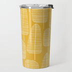 Mid Century Modern Forest Yellow Travel Mug Gallery Image 2
